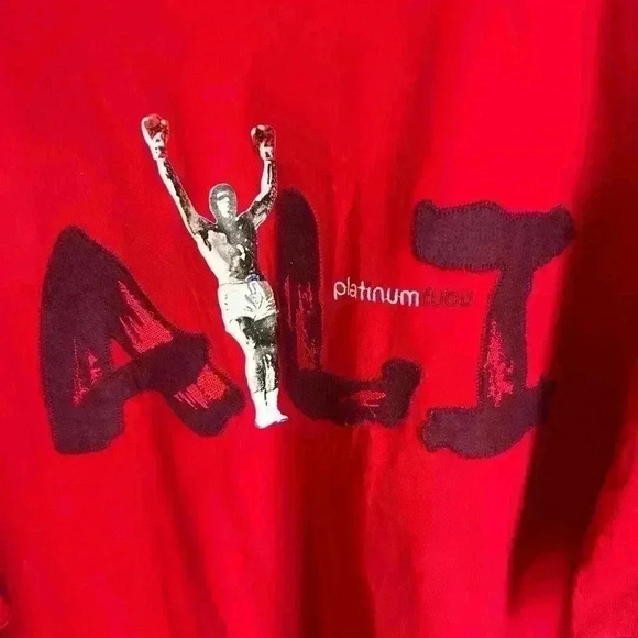 Vintage Y2K Platinum Fubu Red Muhammad Ali Tee Size 3XL - Picture 5 of 7